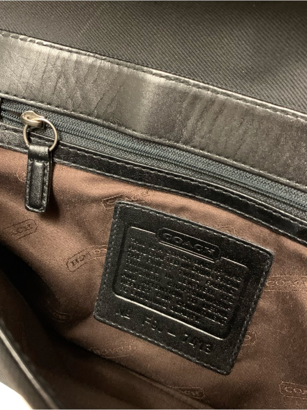 Vintage Coach Mercer Twill Demi Pouch Flap Shoulder Bag Purse Black Fabric Y2K - Picture 10 of 14